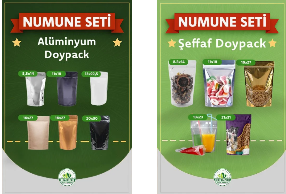 Ürünleriniz İçin Numune Ambalajlar