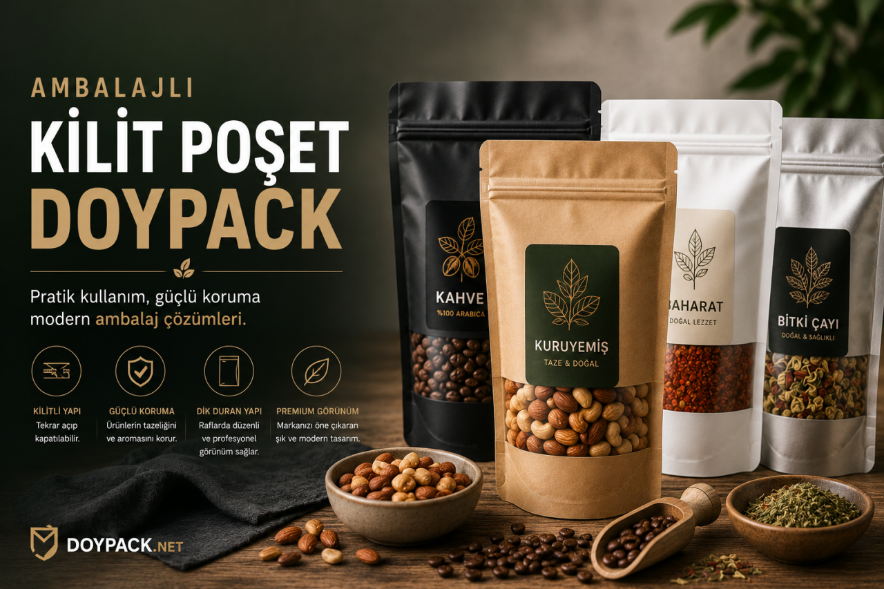 Ambalajlı Kilit Poşet Doypack