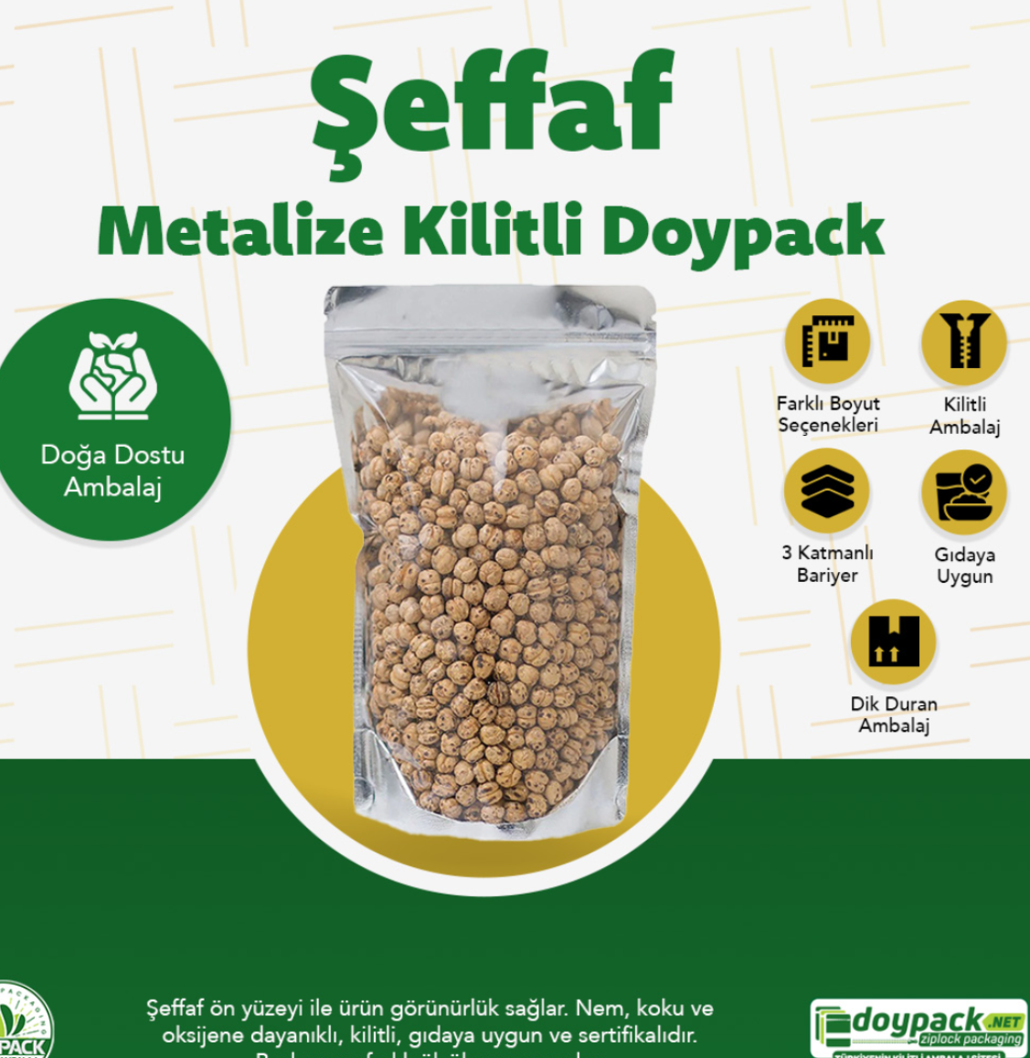 Şeffaf Doypack Ambalaj