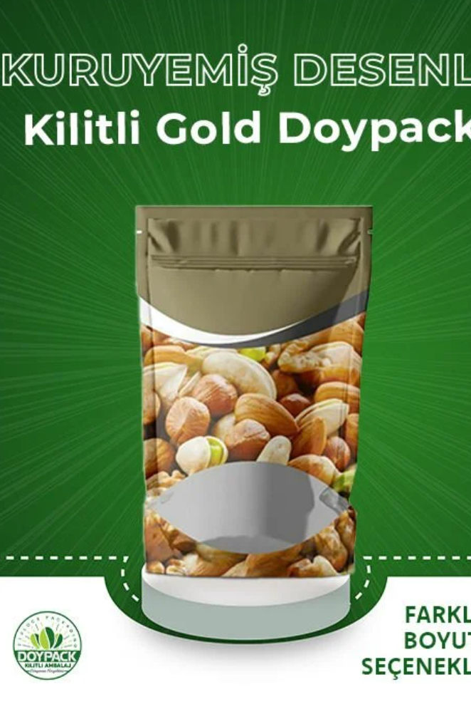 Kuruyemiş Desenli Kilitli Doypack
