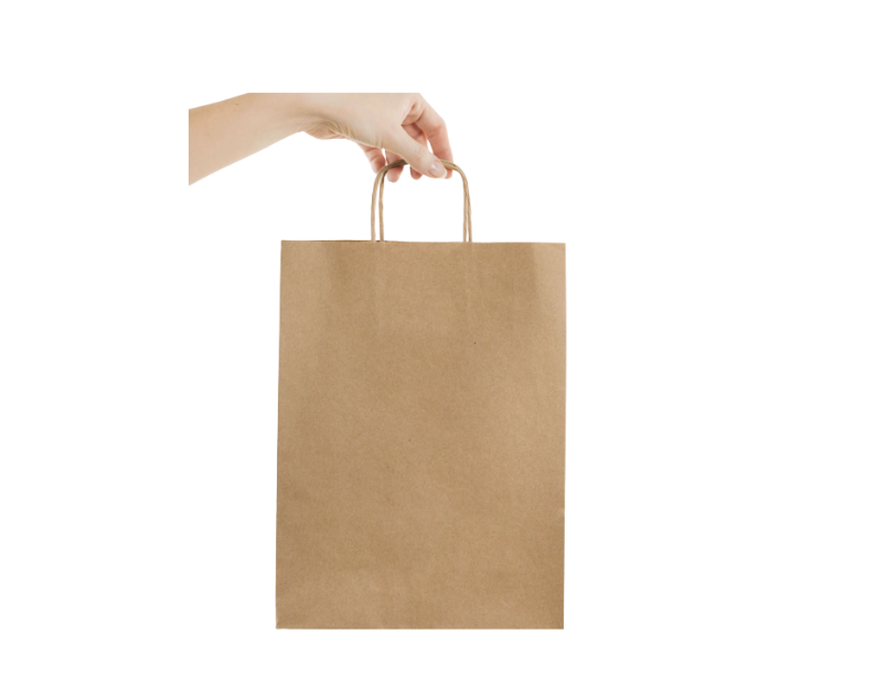 Büküm (Burgu) Saplı Kraft Çanta 