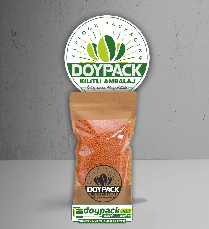 Geniş Pencereli Kraft Kilitli Doypack 250 - 16x27cm