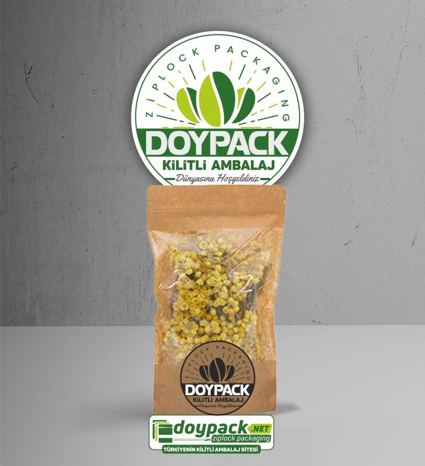Geniş Pencereli Kraft Kilitli Doypack 50 - 20x30cm