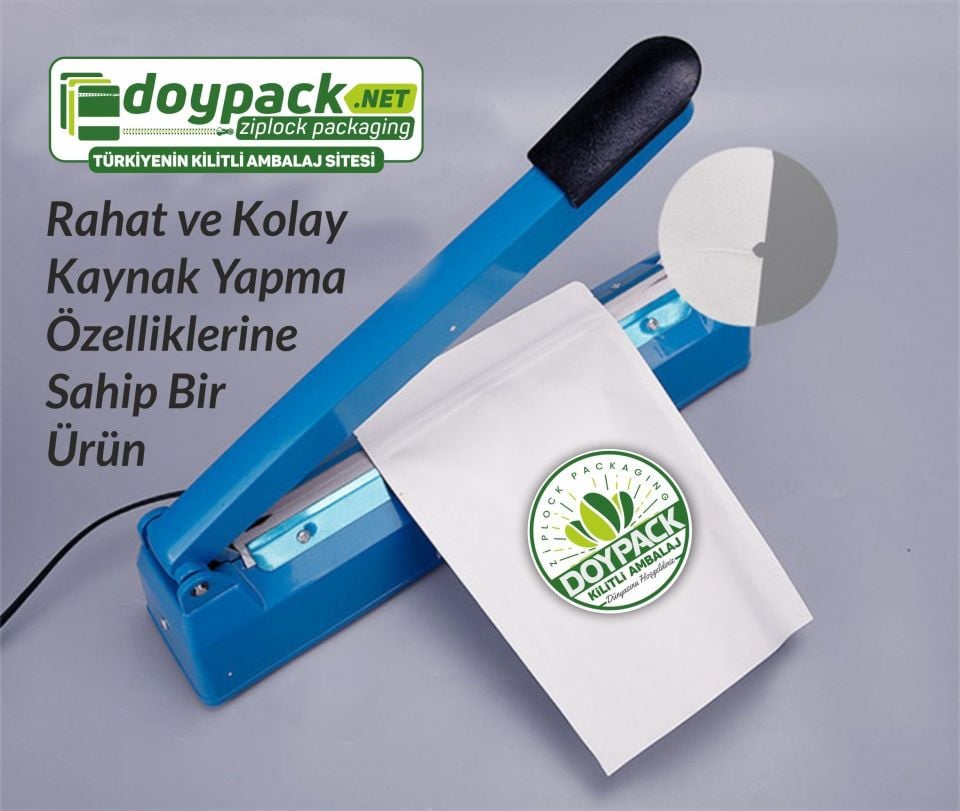 Beyaz Kraft Pencereli Kilitli Doypack 1000 - 16x27cm
