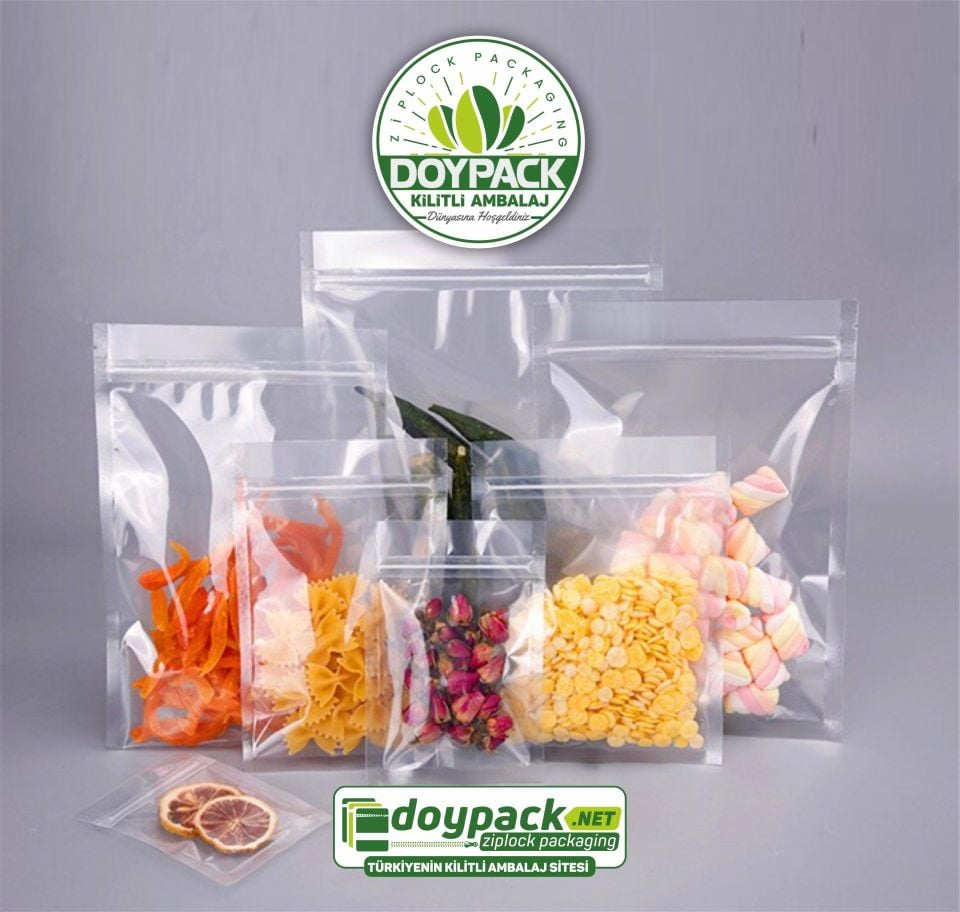 Şeffaf Kilitli Doypack 3000 - 8.5x14.5cm