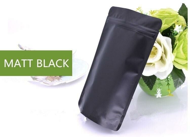 Mat Siyah Alüminyum Kilitli Doypack 1000 - 20x30cm