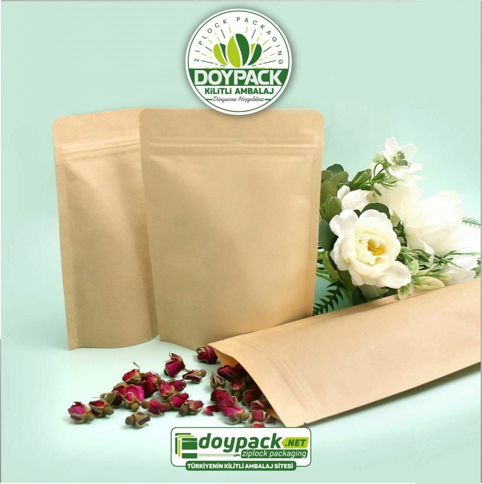 Kraft Alüminyum Kilitli Doypack 250 - 11x18.5cm