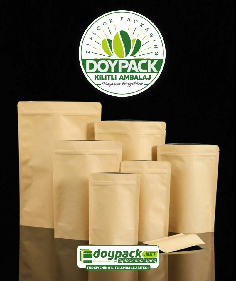 Kraft Alüminyum Kilitli Doypack 250 - 11x18.5cm