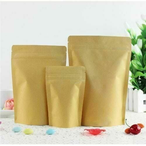 Kraft Alüminyum Kilitli Doypack 1000 - 16x24cm