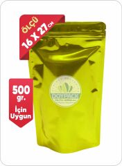 Sarı Metalize Kilitli Doypack 250 - 16x27cm