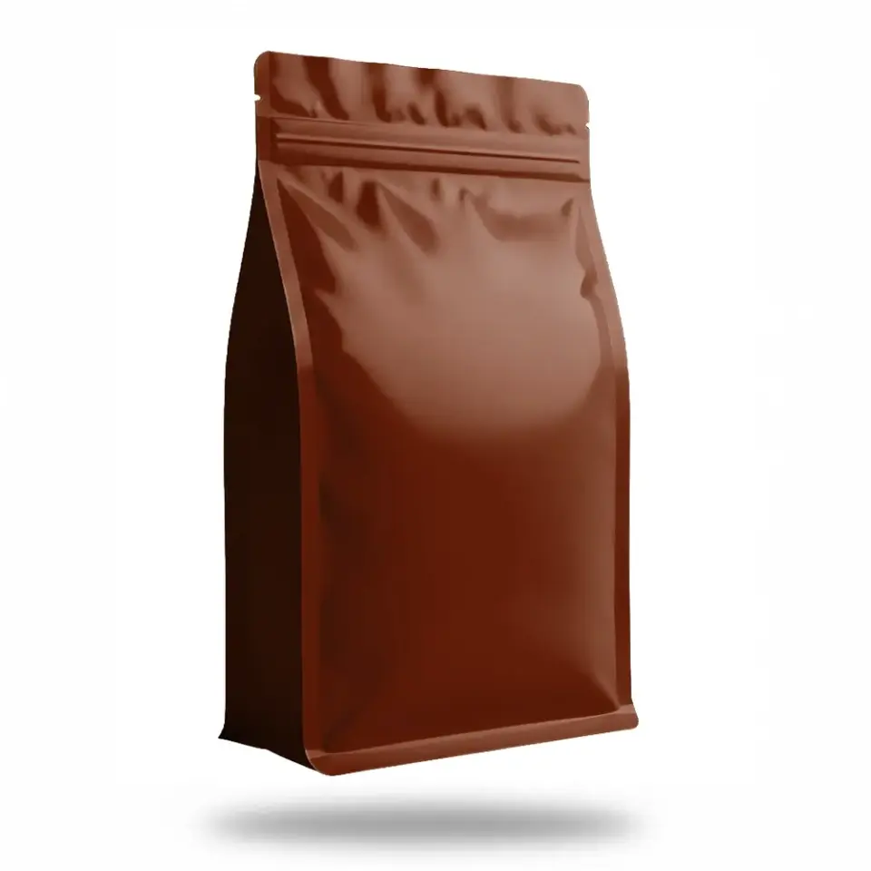 Bordo Kilitli Flat Bottom Doypack 20x30 cm 500 - 20x30cm - Valfli