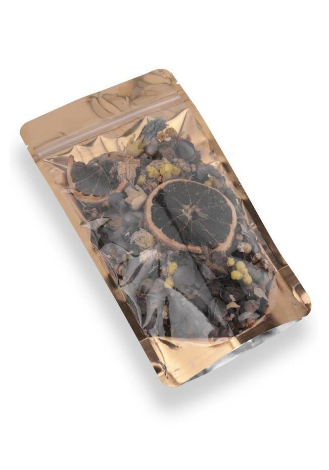 Şeffaf Metalize Gold Kilitli Doypack 1000 - 11x18.5cm