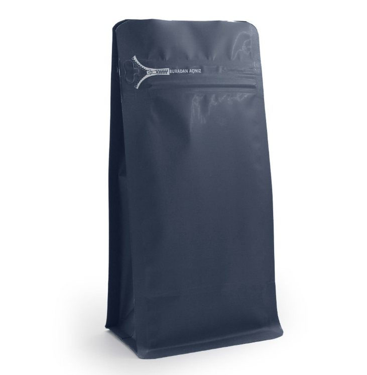 Mavi Kilitli Flat Bottom Buradan Açınız Torba 11x21+4 Cm 250 Gr 1000