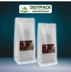 Kraft Pencereli Flat Bottom 50 - 10x25cm