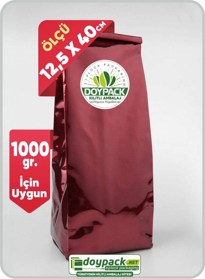 Bordo Alüminyum Yan Körüklü Torba 500 - 12.5x40cm