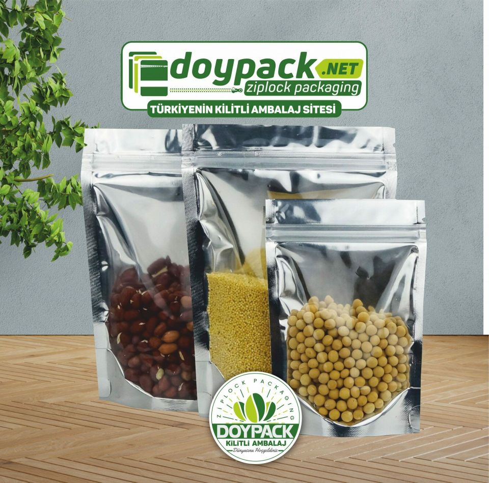 Şeffaf Metalize Gümüş Doypack 3000 - 8.5x14.5cm